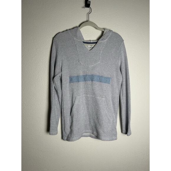 Disney Sweaters - Disney Parks Disneyland Grey Pull Over Woven Poncho Hoodie Adult Small